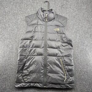 North Face Nupste 550 Goose Down Puffer Vest Men Medium Black Full Zip Gorpcore